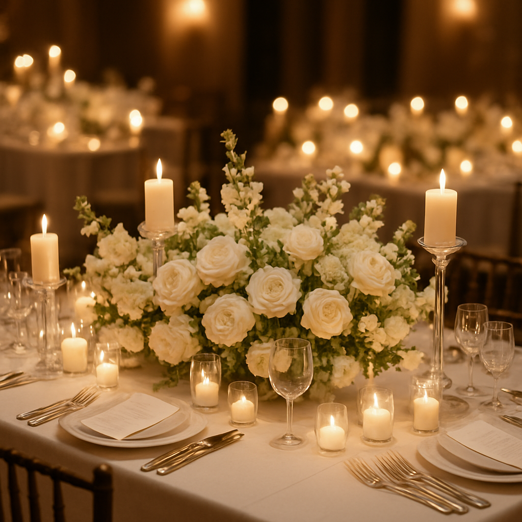 Mesa de recepção elegante
